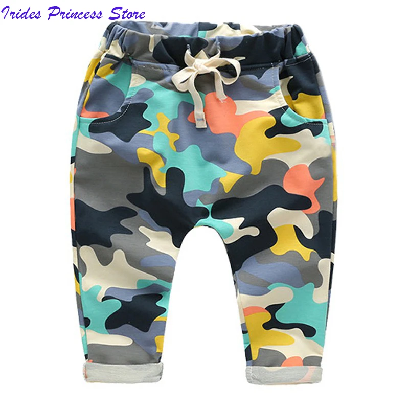 Boys Splash Pants Cotton Children Trousers Toddler Kids Harem Pants with Drawstring 2017 Fashion Style