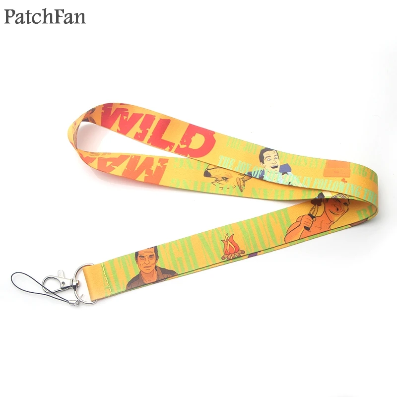 

Patchfan Man vs Wild Bear Grylls anime keyring keychain neck lanyard webbing ribbon neck strap badge phone holder necklace A1684