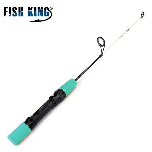 FISH KING зимняя удочка для подледной рыбалки 50/75 см, 2 секции, удочки с катушкой для рыболовного колеса, снасти - Цвет: Лиловый