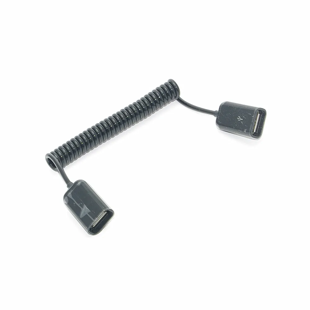 USB 2 0 Женский к женскому пружинный спиральный Удлинительный кабель переходник 1