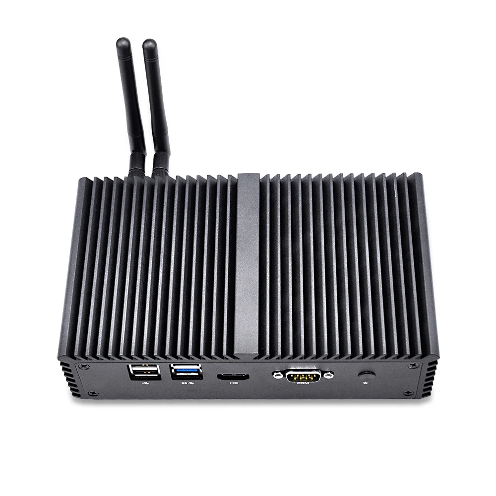 QOTOM Мини ПК безвентиляторный X86 linux Core i3 4005U промышленный мини маршрутизатор 4