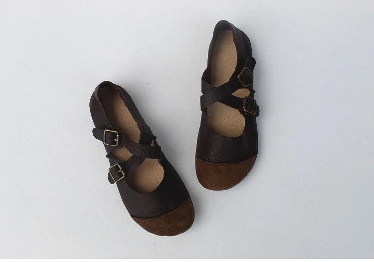 Careaymade-Весенняя натуральная кожа античный пояс ручной работы с пряжкой тонкие туфли в стиле mori girl стильная обувь