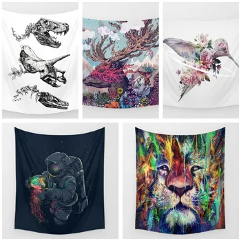 

CAMMITEVER Mandala Indian Tiger Tapestry Wall Hanging Bohemian Beach Mat Polyester Thin Blanket Yoga Shawl