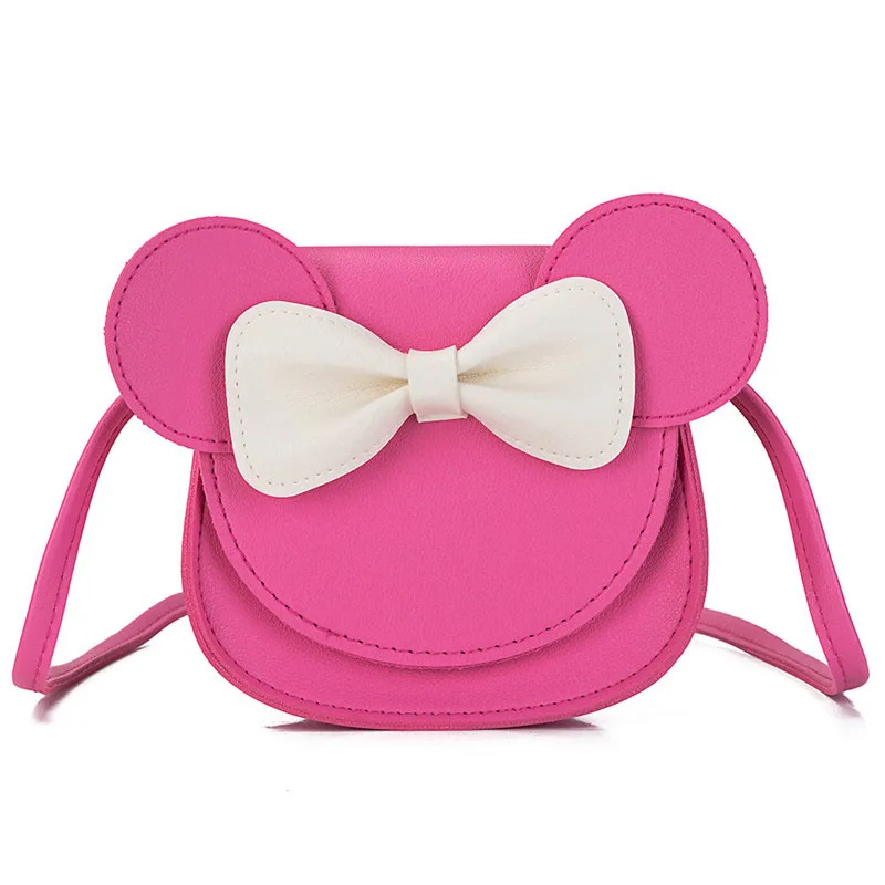 

2019 Girl Coin Purse Handbag Children Wallet Small Coin Box Bag Cute Mouse Bow Kid Money Bag Baby Shoulder Bag PurseY21