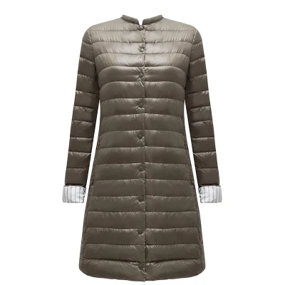 Kopen Ftlzz Ultra Licht Eendendons Lange Jas Vrouwen Lente Gewatteerde Warme Jas Vrouwelijke Jassen Overjas Winterjas Draagbare Parka