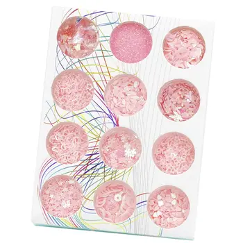 

12 Bottles/Set Shiny Sequin DIY Filling Materials Filler Epoxy Resin Crafts Jewelry Manicure Makeup Shell Colorful Mini Sequins