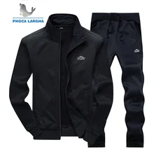 Men Sportswear 2 Pieces Set New Fashion Spring Tracksuit Sweatshirt+Sweatpants Sporting Zipper Suit Mens Clothing Slim Fit Sets