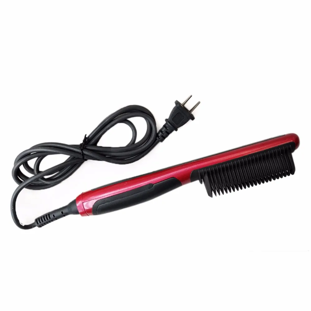 

beard straightener Styling Hair straightening comb quick brush mini damp bart beard comb Men beard straightener escova de cabel