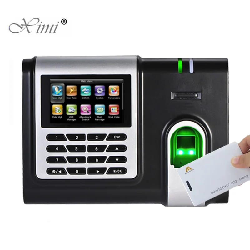 

ZK X628-C Fingerprint Time Attendance 3 Inch Color Screen TCP/IP Biometric Fingerprint Time Clock With 125KHZ RFID Card Reader