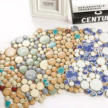 Kepinfy круглый керамика плитки глазурованные фарфоровая мозаика любой цвет доступен для пола ванная комната backsplashes