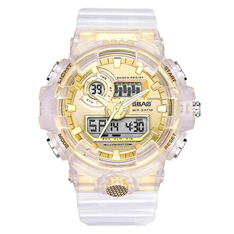 Мужские спортивные часы модные светящиеся часы с будильником электронные часы водонепроницаемые часы цифровые военные мужские часы montre homme Q5 - Цвет: B