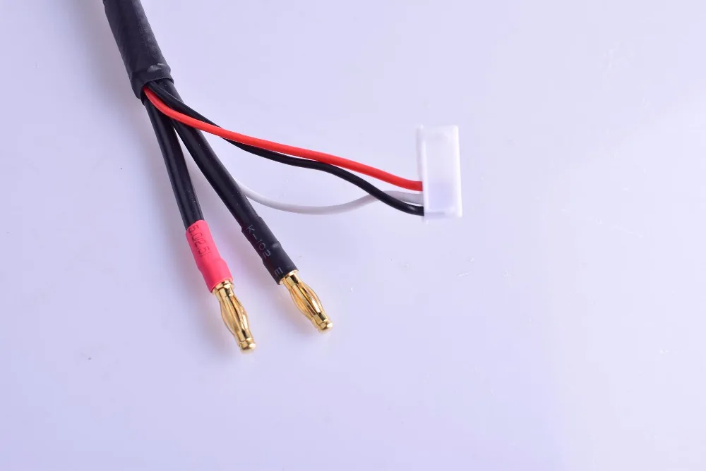 Черный 2S высокий ток зарядки Lipo зарядный кабель 2" 610 мм