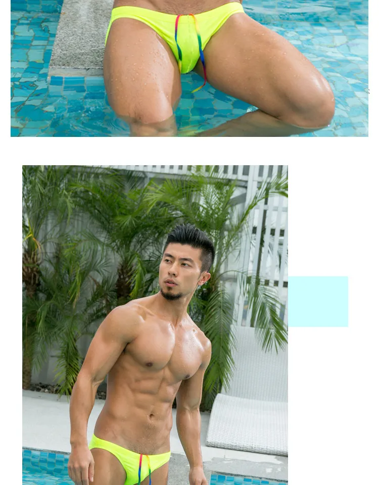 Мужские сексуальные одноцветные купальные костюмы с низкой талией, новые эластичные облегающие купальные костюмы для бассейна, мужские купальный костюм Sunga boy, пляжные шорты для серфинга, размер samll