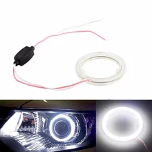 1Pcs Auto angel eyes halo rings cob LED headlight 60/70/80/90/100/110/120MM Car Motorcycle For E36 E39 E60 E92 E63 Drop shipping