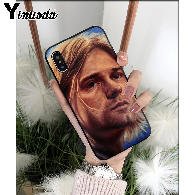 Yinuoda Nirvana Kurt Cobain высококачественный чехол для телефона для iPhone 8 7 6 6S Plus 5 5S SE XR X XS MAX Coque Shell - Цвет: A3