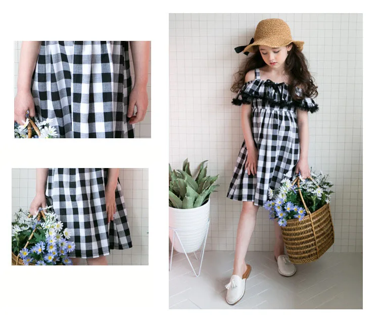 summer spring school long cotton big girls dresses age 10  princess ruffles white black plaid toddler children dresses 8 2018 new 4 5 6 7 8 9 10 11 12 13 14 15 years little big  girls dresses for girls children  (1)