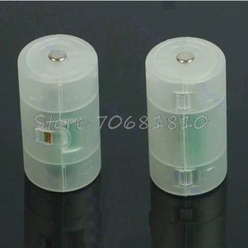 

10Pcs/Lot AA to D Size Battery Adaptor Holder Case Converter