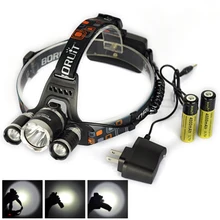 Boruit 6000lm 3x xm-l T6 светодиодный 4-режима фар ФАР факел+ 2x18650+ AC Зарядное устройство Велоспорт велосипедный Спорт велосипед на открытом воздухе Портативный свет