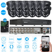 Kkmoon 16ch CCTV Системы 1080n Товары теле- и видеонаблюдения DVR комплект с AHD 1080 P 12 шт. Ночное видение CCTV дома Камера Системы 2 ТБ