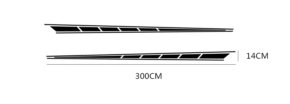 2 шт., длинные полоски, автомобильные наклейки для Audi, BMW, Ford, Volkswagen, Toyota, peugeot, автомобильные виниловые наклейки, универсальные автомобильные аксессуары для тюнинга