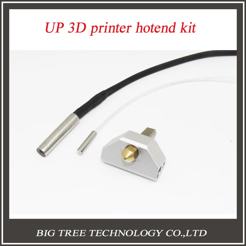 UP 3D printer hotend kit extruder head kit 0.4mm nozzle for 1.75mm filament contains heater block barrel sensor heat carriage