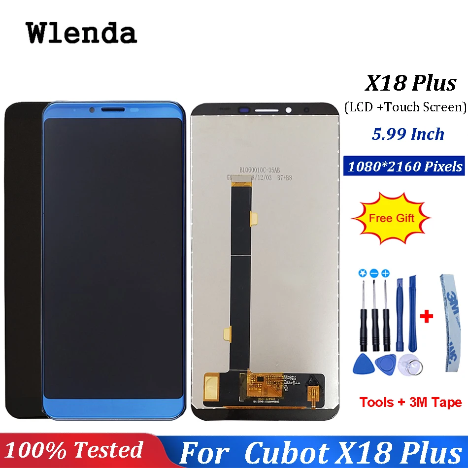 

For Cubot X18 Plus LCD Display and Touch Screen Assembly Replacement With Tools For Cubot X18 Plus