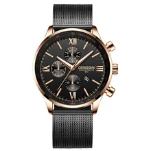 Часы мужские с датой Топ бренд Роскошные модные бизнес нержавеющая сталь классические золотые спортивные Кварцевые Relogio Masculino