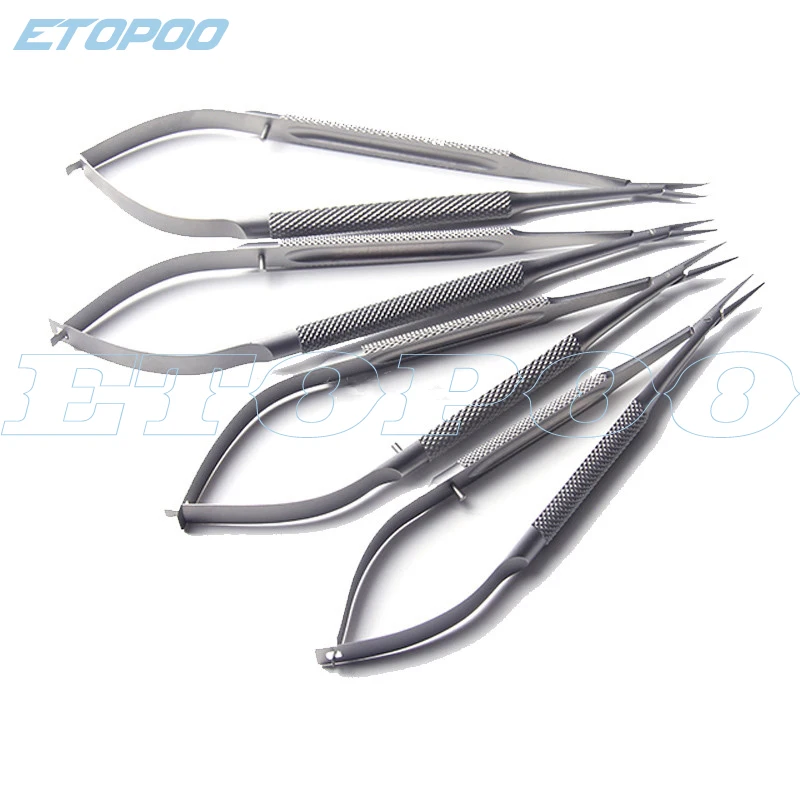 

Cheap 4pcs/set Ophthalmic Microsurgical Instruments Needle Holders + 12.5cm Scissors+Tweezers Stainless Steel Surgical Tools