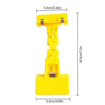 

10 Pack Plastic Rotatable Sign Clips Merchandise Sign Clip Display Clip Holder Stand Advertising Pop Display Holder Stand Clamp