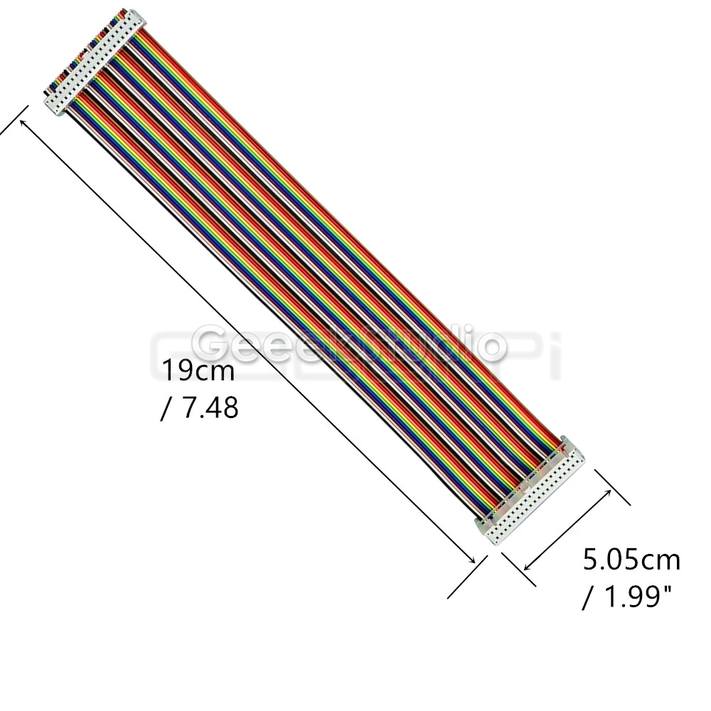 3 шт. 19 см 40 контактов 40Pin Way GPIO Rainbow ленточный кабель DIY для Raspberry Pi Model B / + 2