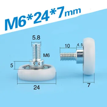

10pcs NYLON POM pulley 3 d printer roller doors and Windows ball bearing