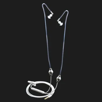 

10 pcs double Spring Vacuum Conduit Headphones wire ear earphone transparent air music headset with mic