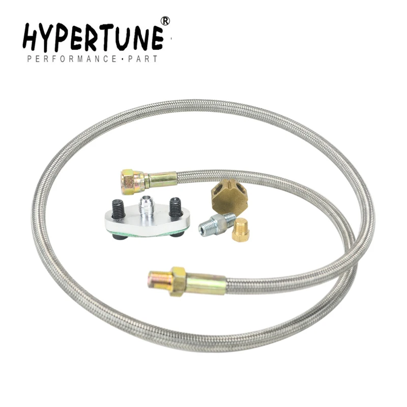 Hypertune-T3 T4 T3/T4 T04E T70 T66 T67 GT35 T3/60-1 GT45 турбонасос с масляным охлаждением линия подачи 1/8 NPT 4AN HT-TOL11