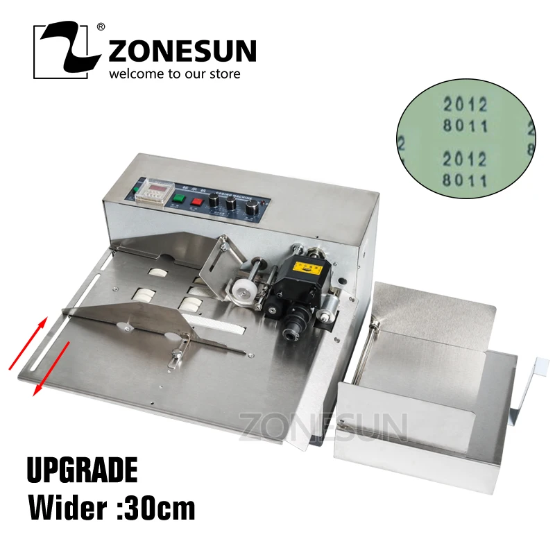 ZONESUN печатная машина 3 30 см My 380F производства сплошной рулон чернил кодирования
