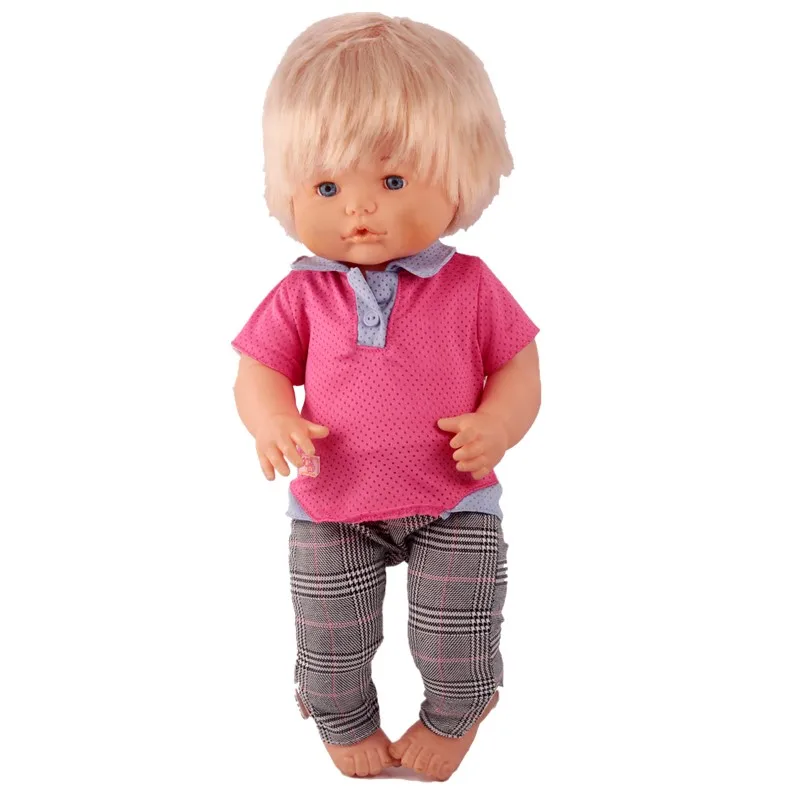 Фото Одежда для кукол размер 41 см фиолетовая Красная футболка Nenuco Doll y su Hermanita
