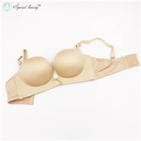 Special Beauty!Free shipping!Skin color Super low price Underwire Push Up top selling product in 2018Glossy face Sexy 1/2cup bra