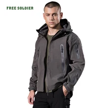 FREE SOLDIER, водонепроницаемая ветровка для кемпинга, флисовая куртка, мужское пальто, теплая верхняя одежда, одежда, большой размер США