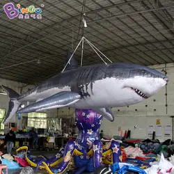 16,4 фута гигантская надувная Акула, Акула надувная, воздушно-дутая модель акулы для украшения игрушки
