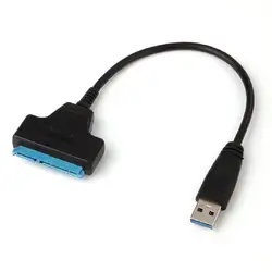 Конвертер Кабель USB 3,0 порт Sata III SSD/HDD 2,5 дюймов, черный/антрацит
