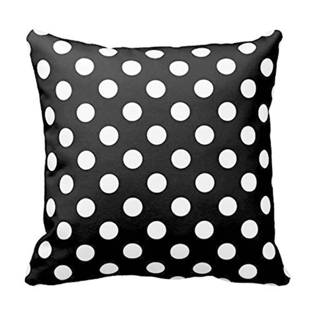 

Pillow Cover 45*45 Linen Pillow Cases For Wedding 4PC Super Soft Black White Dots And Scattered Large 18x18 Inch L528