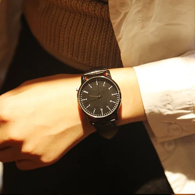 

Lovers watching the table the original steel band men and women casual simple quartz watch 3798