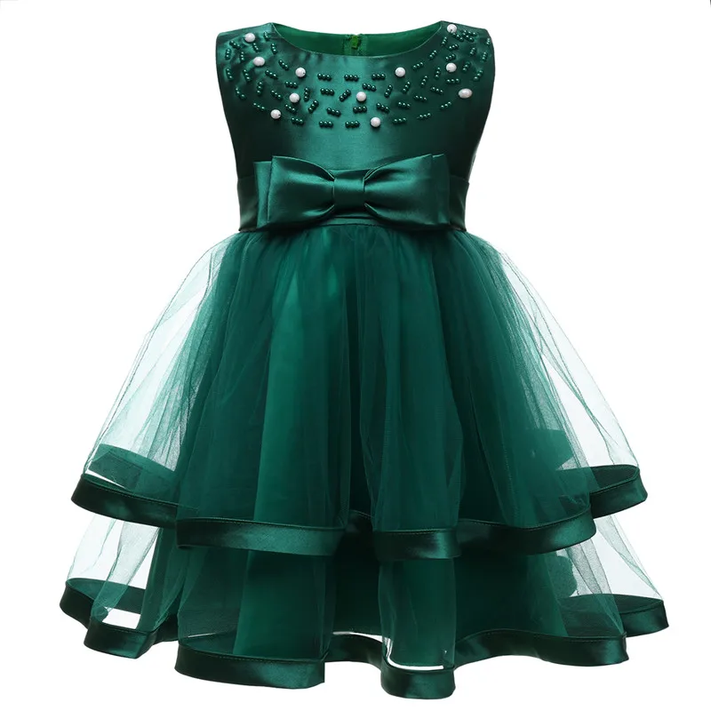 Elegant Beading Baby Girls Dress Kids Wedding Party Princess Ball Gown Fashion Girls Party Evening Dresses For Children Clothes (4)