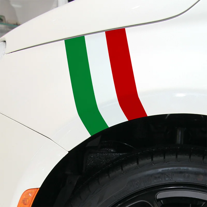 

3 Color/Set Customizable ITALY COLOR Sport Car Covers Stickers Decal Car-Styling For fiat 500 grande punto bravo car accessorie