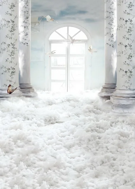 Fairy tale vinyl cloth dream white cloud world window photography