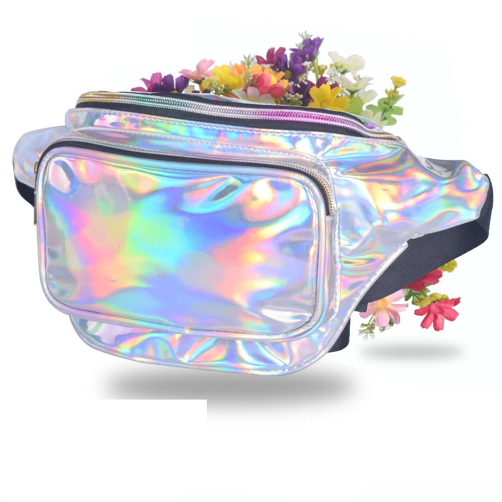 Поясная Сумка unisexe Fanny Pack пара панк ног сумка Светоотражающая лазерная сумка Женская поясная сумка Pochete женский черный новый