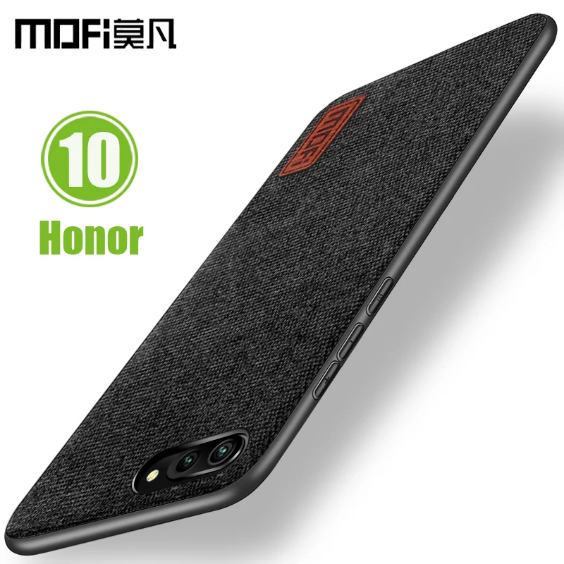 

Mofi Capa for Huawei Honor 10 Case Mofi Canvas Fabric Splice Soft Silicone Business Phone Bag Back Cover for Huawei Honor 10