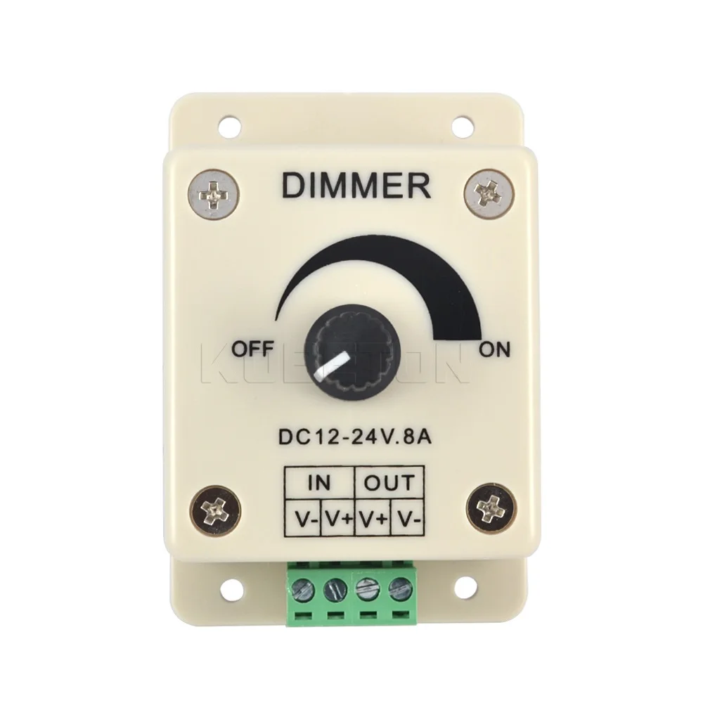 

DC 12V 24V 8A Single Color LED Dimmer Switch Brightness adjust Controller