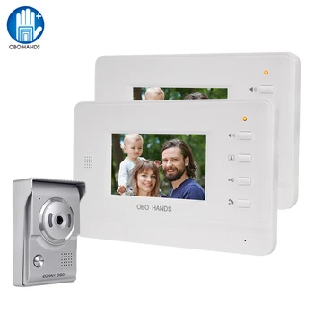 

4.3 inch TFT Color Video Intercom Doorbell Video Doorphone System IR Night Vision Camera Waterproof 1/2 /3 Monitors for Home