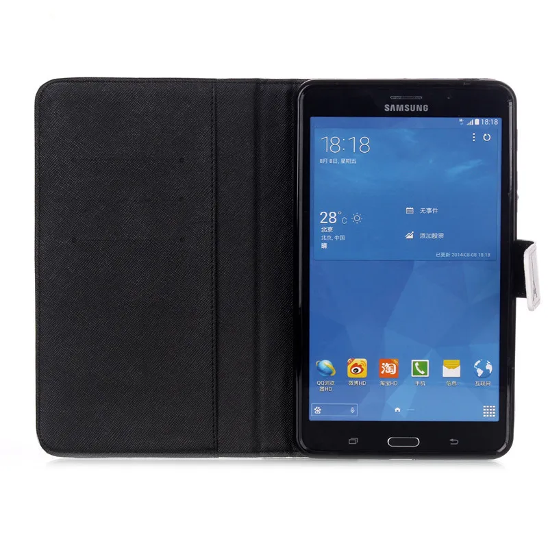 Smart Case For Samsung Galaxy Tab 4 7.0 T230 T231 T235 Cover Cartoon Tower PU Leather Silicone Stand Wallet Flip Tablet Cases  (27)
