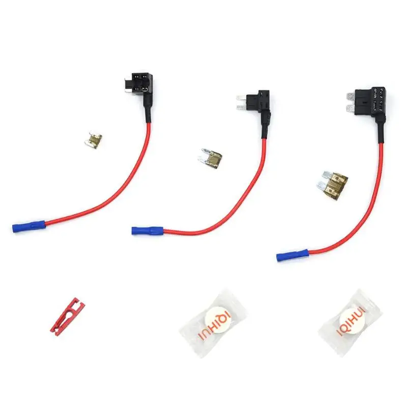 

3 Pack Car Add-a-circuit Fuse TAP Adapter Fuse Holder with 7.5A Fuses+Clip